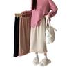 Falda tejida con borlas falda de mujer otoño e invierno elástica cintura alta recta adelgazante estilo coreano versátil falda tejida falda larga