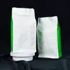Branco Puro Cor Lateral Dupla Cor Octogonal Selo Zíper Lateral Saco de Café Saco de Embalagem de Alimentos Zíper Saco de Folha de Alumínio Lote Pequeno Impressão Colorida
