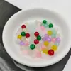 100 Piezas de Perlas de Imitación de Jade de 6 mm Perlas de Cristal de Vidrio Pulsera Hecha a Mano DIY Pendientes Accesorios para el Cabello Pasador Cabeza Metabo