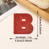 Parches bordados de letras inglesas 26 y números con lentejuelas rojas más vendidos transfronterizos con adhesivo termofusible para decoración de ropa