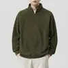 Sudadera Casual Básica Retro con Cuello Alto para Hombre, Tendencia Otoño 2026 Versátil Juvenil Cómoda Holgada