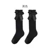 Bebés y niños pequeños de 0 a 3 años, calcetines de verano de malla fina de algodón puro, calcetines largos anti-mosquitos hasta la pantorrilla, con lazo.
