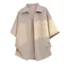 2026 Nueva Camisa de Manga Corta para Hombre, Tendencia de Verano Retro Americano Cuello Campana Casual para el Trabajo Simple