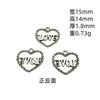 AliExpress DIY Pulseira Colar Acessórios AMOR Inglês Oco Carta de Amor Frisado Tecido Zipper Cabeça Pingente