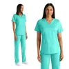 Amazon Top de Scrubs con Cuello en V Ajustado Uniforme Médico para Consultores Médicos y Doctores de Clínica, Fuente Transfronteriza