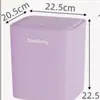 Cubo de basura abatible de gatito con tapa emergente tipo pulsador para baño y cocina del hogar, gran capacidad, diseño de dopamina con tapa