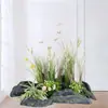 Simulação de Grama Cauda de Cachorro Hairy Cordyceps Flor de Renda Planta Verde Artificial Decoração Paisagem