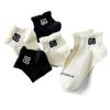 Meias Zhuji Primavera Verão Meias Femininas Cor Sólida Preto Branco Estilo Japonês Resistente a Odores Absorventes de Suor Meias Cano Curto Meias da Moda Atacado Meias Masculinas