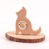 Sonajero animal de haya nuevo de madera de dibujos animados DIY juguete para molares de bebé accesorios fabricantes fuente mayoreo