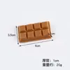 Bloco de Chocolate Simulado em PVC Modelo de Comida Simulada Sobremesa Chaveiro de Bloco de Chocolate Pingente de Bolsa de Chocolate Falso