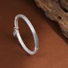 Pulsera Rey Ciervo Dorado Plata Pura Palabras Auspiciosas Literarias Antiguas Ruyi Paz Mate Cuadrada Abierta Plata Esterlina Nuevo Estilo