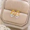 Pendientes Retorcidos Entrelazados de Plata de Ley S925 con un Solo Diamante para Mujer, Circonita Súper Brillante, Pendientes Minimalistas Exquisitos de Lujo Ligero de Gama Alta de Nicho
