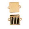 Pingente de Acordeão Gota de Óleo Dupla Pendente DIY para Colar Pulseira Acessórios de Joias Podem Ser Misturados em Lotes, Venda Direta do Fabricante, Transfronteiriço