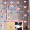 Sanrio cortina de puerta de corazón de niña linda cortina decorativa de dibujos animados para dormitorio cortina divisoria cortina de puerta sin perforaciones