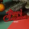 Decoración para Pastel Árbol de Navidad 2025 con Deseos, Figura Tridimensional de Santa Claus, Vela de Estrella de Cinco Puntas, Lazo, Adorno para Insertar