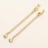 Color Oro Verdadero 18K Conservación del Color Galvanizado Cadena de Cola de Extensión Gotas de Agua de Amor Accesorios de Broche de Langosta para Joyería Hecha a Mano DIY Collar Pulsera