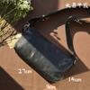Bolso bandolera pequeño de piel auténtica para hombre, bolso de hombro de piel de vacuno de primera capa curtida vegetal, mochila pequeña informal y moderna, bolso sencillo para hombre