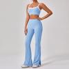 Amazon Novo Europeu e Americano Nu Apertado Esportes Ao Ar Livre Roupa Interior Feminina Fina Alça de Ombro Cor Contraste terno Sling Yoga Wear