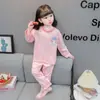 Novos Pijamas Térmicos Infantis 2026 para Primavera e Outono, Roupa de Casa Princesa para Meninas, Conjunto de Duas Peças para Bebês Meninas, Moderno
