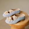 Chinelos Meia-Bota Camélia Femininos Roupa Externa 2025 Novo Verão Sandálias Slip-on Preguiçosas Sapatos Baixos
