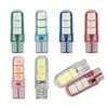 Bombilla LED para Coche Nuevo T10 5050 6LED Placa de Matrícula Luz de Indicador de Ancho LED de Alto Brillo Luz de Cristal Silicona