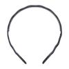 Diadema de Plástico Negra Ondulada Transfronteriza Sencilla Versátil 1.0 cm Diadema Mate para Mujeres Presión en la Parte Superior Alta del Cráneo