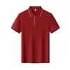 Camiseta Polo stretch de poliéster-algodão, 210g, 32 fios, manga curta, sensação fresca para uso externo no verão, vestuário corporativo com bordado e estampa