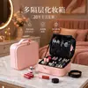 Estuche de Maquillaje Pu Transfronterizo con Divisores y Soporte para Brochas, Caja de Almacenamiento de Maquillaje, Bolso de Hombro para Maquillaje, Pedido Mínimo de 500 Piezas