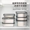Caja de conservación de acero inoxidable 304 de grado alimenticio, caja de almacenamiento para refrigerador, caja sellada, lonchera con comida, lonchera para frutas