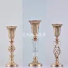 Novos Adereços de Casamento Ferro Dourado Arte Suporte de Flores Vaso de Flores Decoração de Cena de Casamento Arranjo de Mesa Suprimentos de Casamento Decoração