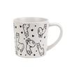Taza de cerámica creativa pintada a mano de gran capacidad con diseño de alpaca y oso, para pareja, para oficina, con regalo de mano, puede ser taza fija