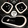 Soporte Lumbar y para Reposacabezas de Coche Lluvia Azul Lindo Panda Decorativo Soporte Lumbar para Coche Almohada Universal para Cuello de Coche para Todas las Estaciones