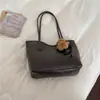 Bolso tote serie marrón para mujer, bolso de hombro de gran capacidad, diseño nicho coreano, bolso de mano ligero