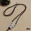 Cuerda de Collar Trenzada Ajustable Unisex Estilo Nacional Cuerda Trenzada Hecha a Mano Cuerda de Collar de Ocho Bolas Cuerda con Colgante Venta al por Mayor