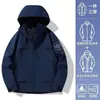 Pioneros del Montañismo Conjunto de Dos Piezas para Mujer 3 en 1 Resistente al Viento Impermeable Cálido para Exteriores Chaqueta de Corte Holgado para Hombre