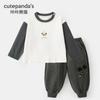 Conjunto de Dos Piezas de Manga Larga y Pantalón Largo Kaka Panda para Niños Conjunto de Otoño para Niños Conjunto Casual de Otoño para Niñas Ropa Moderna para Bebés y Niños