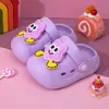 Nuevas y lindas pantuflas de conejo para niños de verano, de punta cerrada, transpirables, duraderas, estilo caricatura, cómodas para el hogar y uso exterior