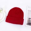 Gorra de piel de melón corta transfronteriza de otoño e invierno, gorra de punto con lingote de cúpula, gorra de lana de color sólido de hip-hop, gorra de sandía, fabricantes