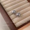 Pendientes de Perla Populares con Pasadores Chapados en Plata, Perlas Moradas Claras, Sensación de Alta Gama, Simples y Versátiles, Pendientes Elegantes