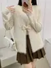 Chaleco de Punto con Cuello en V de Terciopelo Imitación Mink para Mujer 2025 Otoño e Invierno Nuevo Suave Ceroso Sin Mangas Chaleco de Punto para Superponer Moderno