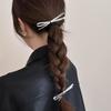 Pinza para el Cabello de Cuero con Lazo Estilo Coreano Pinza de Pato Anillo para Cola de Caballo Cuerda para el Cabello Accesorios para el Cabello