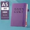 Libreta de Horario Chino-Inglés Transfronteriza 2027 Libreta de Registro de Autodisciplina Una Página por Día Libreta de Trabajo con Impresión de Logo
