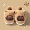Sapatos de Algodão Kapibala, Pantufas Femininas de Inverno para Casa, Populares no Xiaohongshu, Sapatos Peludos de Pelúcia, Antiderrapantes