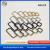 Spot atacado bagagem hardware quadrado fivela saco quadrado metal ferro anel de ferro fio de ferro Lip Buckle anel quadrado 3.8 fivela de fio