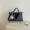 Bolsa Tote Macia Transversal Retro Textura Couro Cera de Abelha Bolsa para o Dia a Dia Moda Versátil Ombro Único Transversal de Mão Sob o Braço Bolsa Feminina