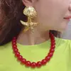 Brincos de Estrela do Mar e Concha Europeus e Americanos Transfronteiriços, Estilo Férias no Oceano para Mulheres, para o Trabalho, Encontros, Casamentos, Venda por Atacado de Fábrica