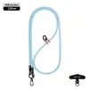 Nuevo cordón para teléfono móvil 6MM resistente para colgar en el cuello ajustable para exteriores anti-pérdida delicada cuerda trenzada para muñeca negra