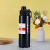 Nova Garrafa de Água Esportiva Térmica de Grande Capacidade com Tampa de Beber Direto, Tendência Transfronteiriça, Feita de Aço Inoxidável 304 para Uso Doméstico e ao Ar Livre