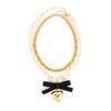 Collar de Lazo de Perla de Imitación Dulce Transfronterizo para Mujer Collar Simple de Cadena de Amor Ins Apilado NK26680