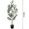Venta al por mayor transfronteriza de olivos artificiales, plantas verdes artificiales de decoración para el hogar nórdico, plantas de hojas de olivo, árboles falsos para decoración de suelo
